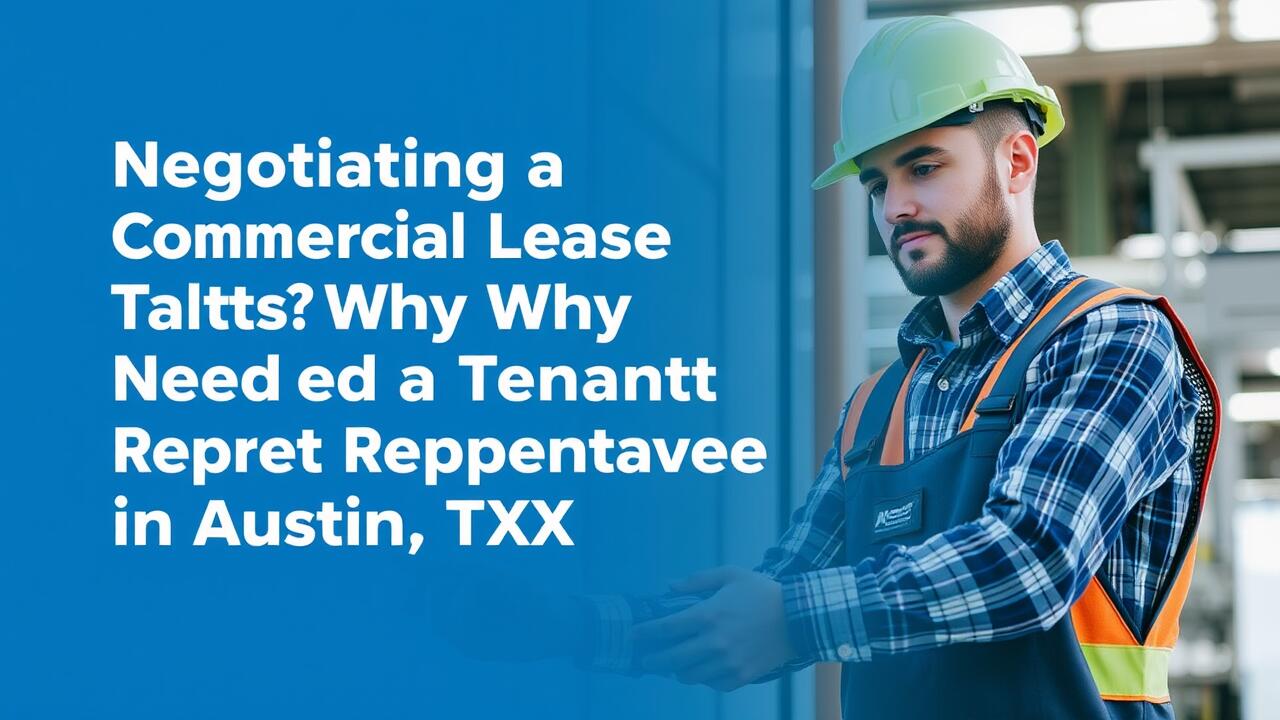Negotiating a Commercial Lease? Here’s Why You Need a Tenant Representative in Austin, TX