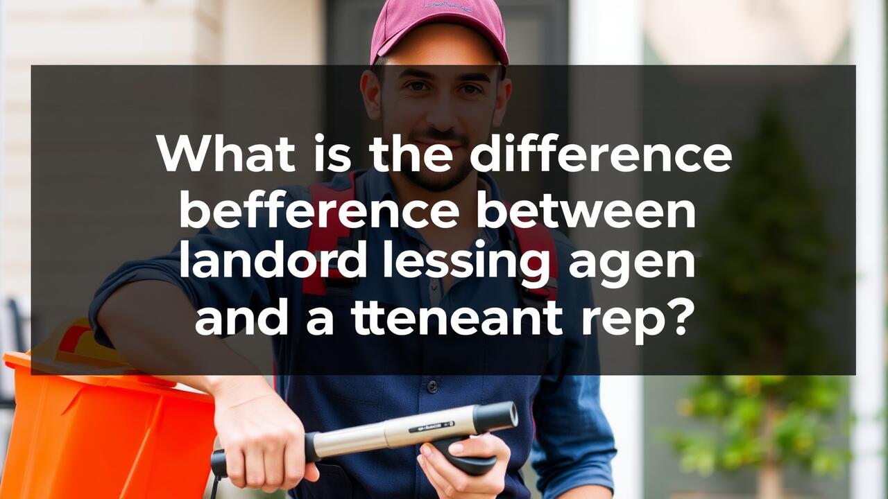 What is the difference between a landlord leasing agent and a tenant rep?